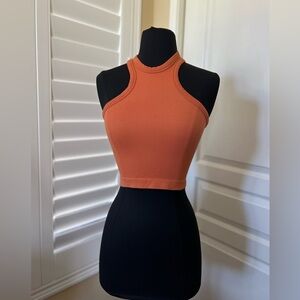 Free People Movement | Orange Crop Ribbed Seamless Tank - Size XS/S